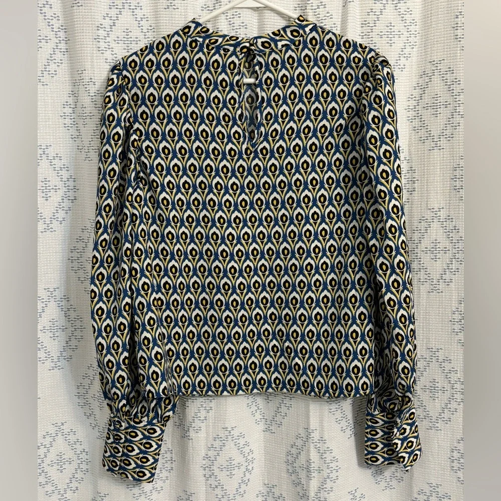 EUC - cupcakes & cashmere Graphic, Art Deco Print Blouse - Picture 2 of 13